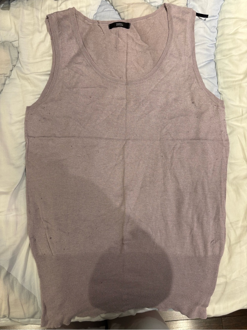 Lilac Sleeveless Knit Top